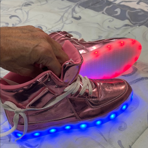 Pink High-Top Women's Sneakers - Picture 5 of 10